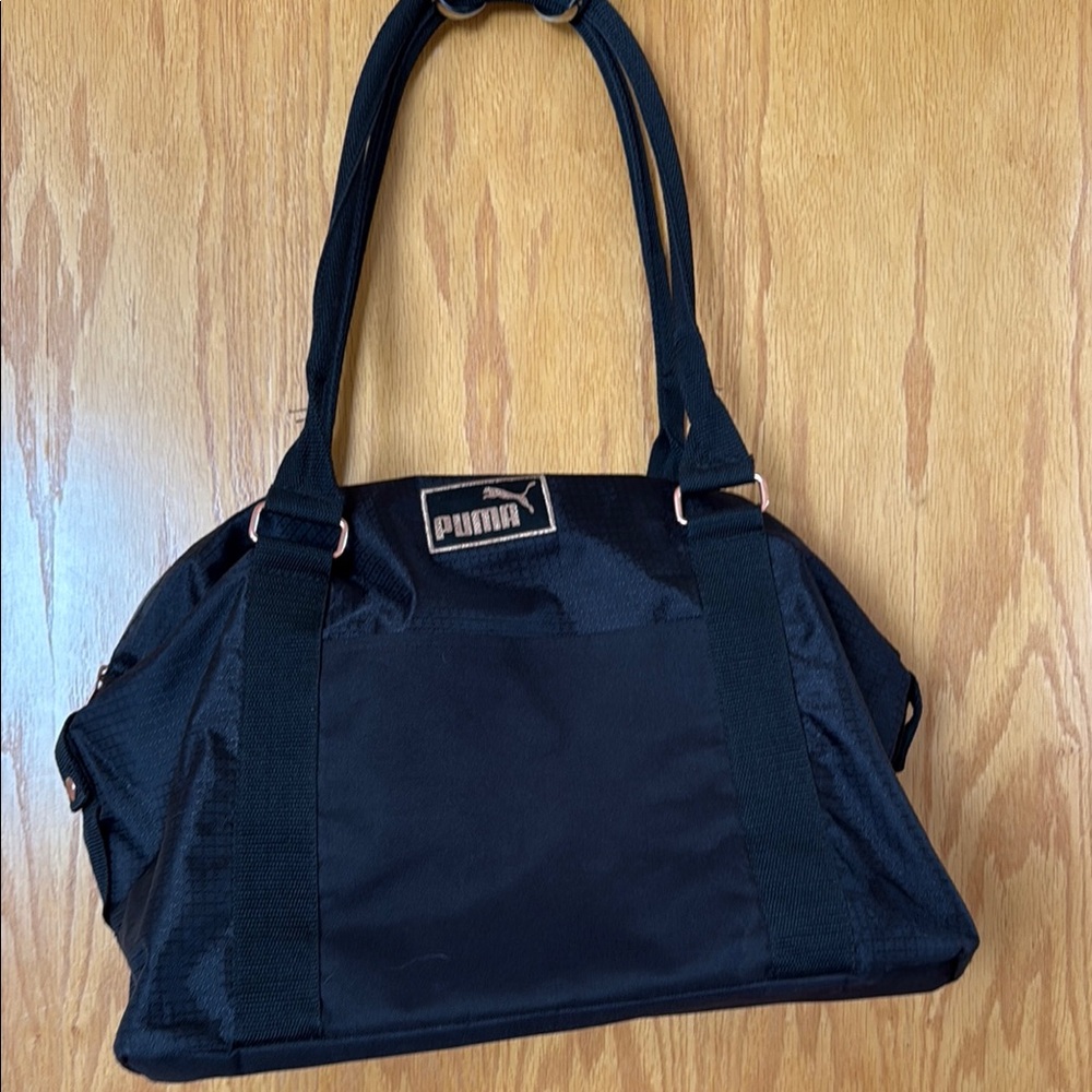Puma Black Shoulder Bag with Structured Design